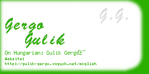 gergo gulik business card